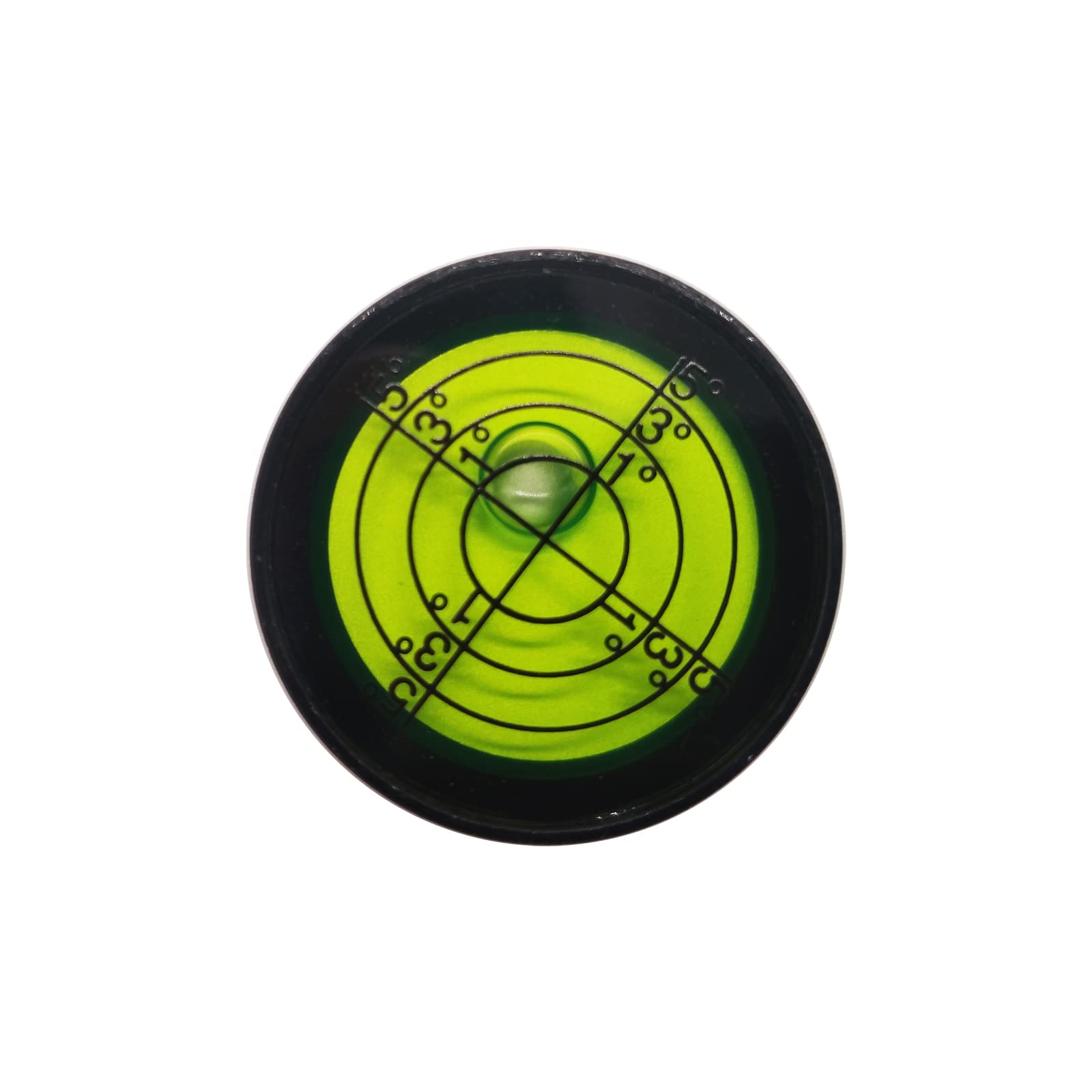 Aluminium High Precision Horizontal Leveler Bead Bubble Level Tool Circle Round Diameter 1.2 Inch 30mm (Black,Green)