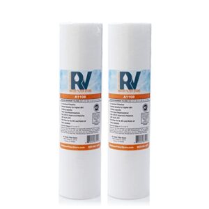 RV Water Filter Store A1103 Essential 1 Micron Sediment Water Filter - High Capacity, Replacement Cartridge, Disposable Pre-Filter - 10" Unit, Pack of 2