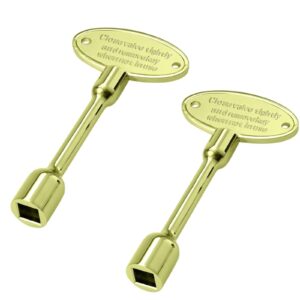 mcampas replacement parts gas valve key for gas fire pits and fireplaces, polished brass replacement gas key fits 1/4" turn ball valve 3” long of 2 pack