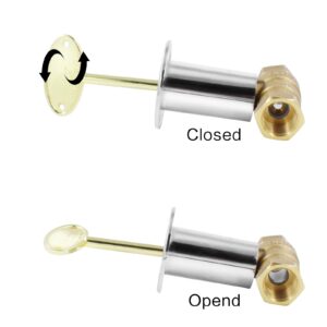 MCAMPAS Replacement Parts Gas Valve Key for Gas Fire Pits and Fireplaces, Polished Brass Replacement Gas Key Fits 1/4" Turn Ball Valve 3” Long of 2 Pack