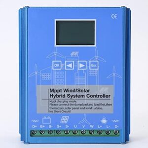 NINILADY 1600W Wind Solar Hybrid System MPPT Charge Controller with Dump Load 1000w Wind 600W Solar 12V 24V Auto Regulator for Wind Turbine Generator