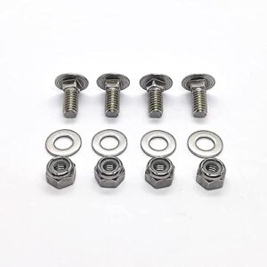 4pcs 710-0451 712-04063 736-0242 stainless steel skid shoe bolts carriage bolts nuts and washers kit replacement mtd snow blower 784-5580 (5/16-18) 3/4"