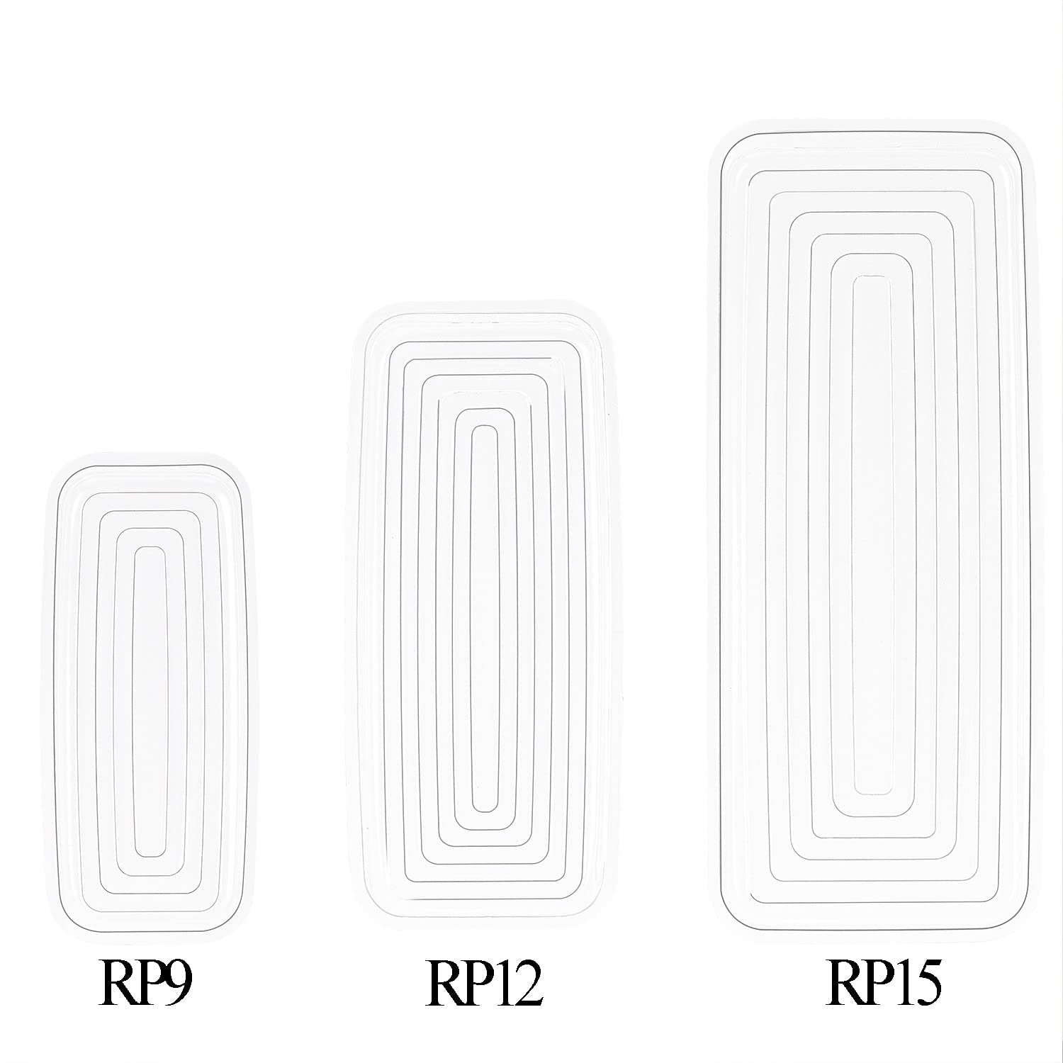 LEMMOM 5 Pack 9'' X 4'' Rectangle Clear Plastic Plant Saucer, Plant Drip Trays for Indoor and Outdoor Plants, Window Sill Shelf Saucer