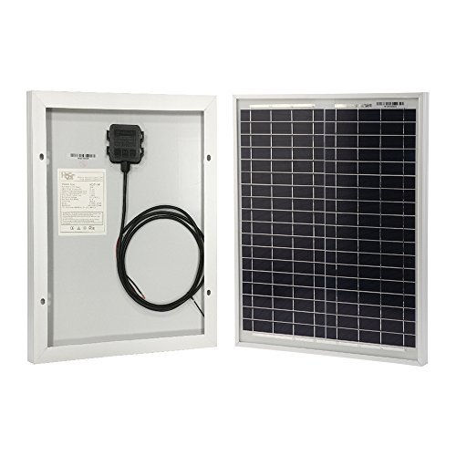 HQST Solar Panel 20W 12V High Efficiency Module Off Grid PV Power for Battery Charging, Boat, Caravan, RV and Any Other Off Grid Applications