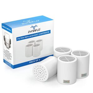 [4-pack] zynaflo shower filter replacement cartridge