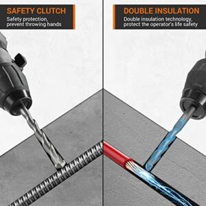 ENGiNDOT 1-1/4 Inch SDS-Plus Rotary Hammer Drill, 12.5 Amp 4350 BPM 900 RPM 4 Modes 7 JOULES Heavy Duty Hammer Drill with Safety Clutch, Drill Chuck - TRH01A