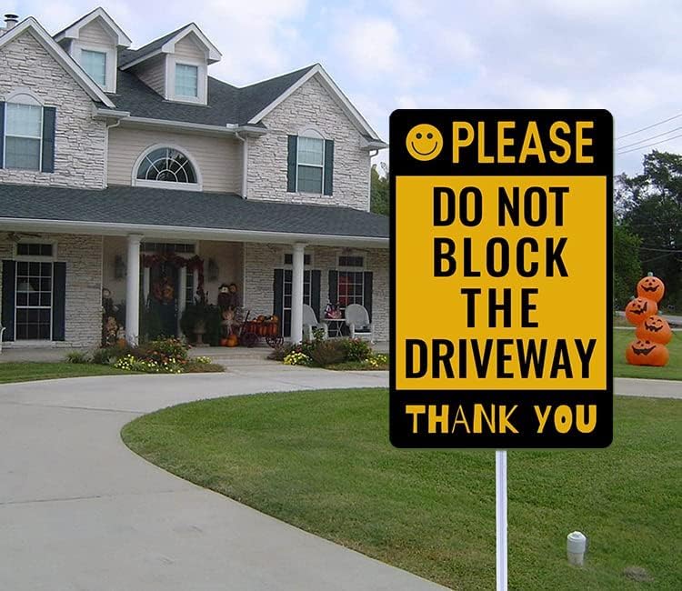 Please Do Not Block The Driveway Metal Sign No Parking Sign for Outdoor Street Decor 12" * 8" (510)