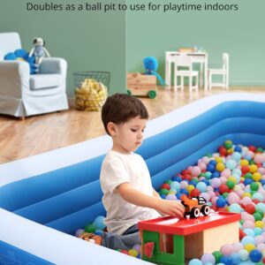 Inflatable Pool, EVAJOY 118'' x 72'' x 20'' Above Ground Pool, Kiddie Pool Large Size Thickened Blow Up Swimming Pools Play Center for Kids Children Family Outdoor Garden Backyard