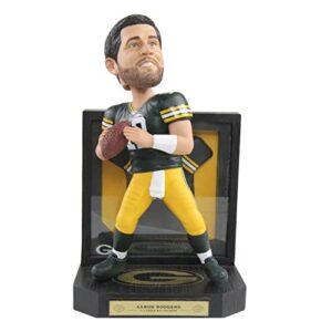 aaron rodgers green bay packers framed showcase bobblehead nfl