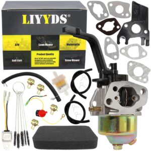 liyyds carburetor kit compatible with firman 3650/4550 watt 208cc portable start gas generator p03501 p03502 p03603 p03608 p03610 p03612 p03617 eco4000 eco4000re 6.5hp 196cc fpg 3800 pre4000k 7hp