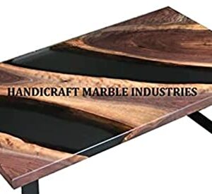 Handmade Epoxy Table Live Edge Wooden Table Epoxy Resin River Table Natural Wood Dining Table Natural Epoxy Table Resin Table