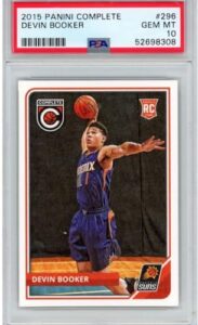 graded 2015-16 panini complete devin booker #296 rookie rc basketball card psa 10 gem mint