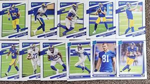 2021 panini donruss football los angeles rams team set 11 cards w/draft rookies