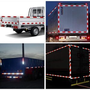 BUYMALLY Reflective Tape Outdoor Waterproof for Trailer - Dot Reflective Reflector Sticker Tape - Utility Trailer Truck Accessories - Red White Reflective Trailer Tape 2in*50Ft