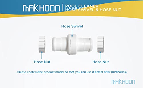 Makhoon Pool Cleaner Hose Swivel 9-100-3002 & Hose Nut 9-100-3109 Combo Replacement Kit for Polaris Zodiac 360 Pool Cleaner Hose Swivel 9-100-3002 and Hose Nut 9-100-3109 (3 Pack)