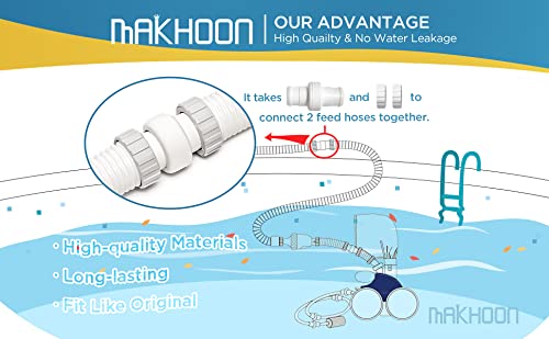 Makhoon Pool Cleaner Hose Swivel 9-100-3002 & Hose Nut 9-100-3109 Combo Replacement Kit for Polaris Zodiac 360 Pool Cleaner Hose Swivel 9-100-3002 and Hose Nut 9-100-3109 (3 Pack)