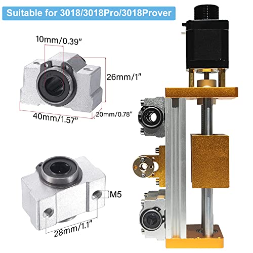 ANNOYTOOLS CNC Aluminum Z Axis Spindle Motor Mount,85mm Stroke,300-500W Spindle Holder,52mm Diameter for 3018 Pro/3018-PROVer/3018-MAX