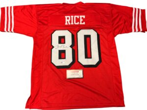 jerry rice san fransico 49ers signed autograph custom shadow jersey tristar authentic certified