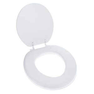 ginsey cushioned desert white soft toilet seat for stylish bathroom décor, off-white, standard