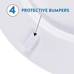 Ginsey Cushioned Desert White Soft Toilet Seat for Stylish Bathroom Décor, Off-white, Standard