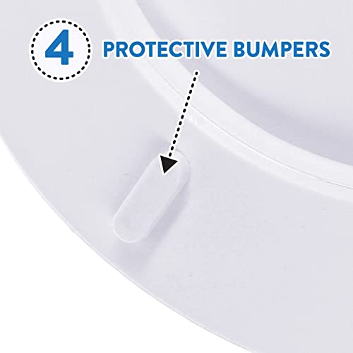 Ginsey Cushioned Desert White Soft Toilet Seat for Stylish Bathroom Décor, Off-white, Standard