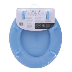 Ginsey Home Solutions Coastal Blue Round Soft Cushioned Toilet Seat