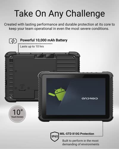 Minno Resilient Rugged Android Tablet | No Scanner (10 Inch)