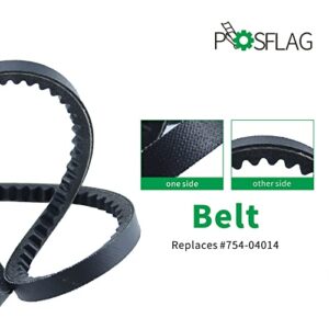 POSFLAG 2 Pack 754-04014 Auger Drive Belt with 570682A Primer Bulb Replaces MTD Troy-Bilt Cub Cadet 954-04014, 754-04014 for MTD Two-Stage Snow throwers