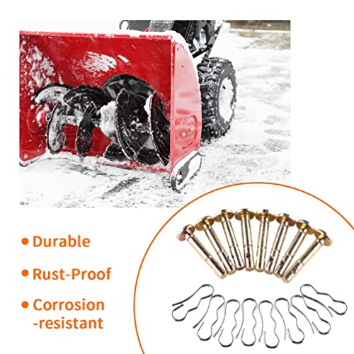 22 Pcs Shear Pin+ 22 Pcs Cotter Pin for Snowblower, Replace 738-04124 & 714-04040, Compatible with MTD Craftsman Cub Cadet Troy-Bilt Snow Throwers, Premium Shear Pins Replacement for Winter Snow Day