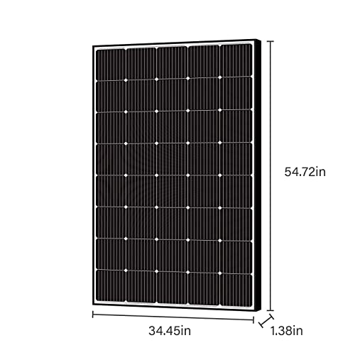 Newpowa 250W 15V Monocrystalline Solar Panel High-Efficiency Mono Cells Suitable for 12V Off-Grid Charge System Battery for RV Marine Boat 250Watts (250W)