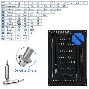 71 in 1 with 64 Bits Precision screwdriver Set,Electronics Magnetic Repair Tool Kit For Computer Repair Tool Kit With Extension Rod,For Laptop,Phone,Watch,Computer,Switch,Glasses Etc