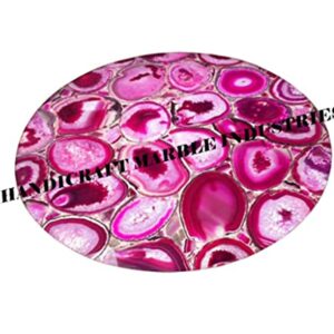 Pink Agate Round Coffee Table, Counter Top, Agate Table, Stone Coffee Table, Agate Table Top, Agate Coffee Table, Customized Agate Table