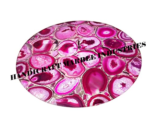 Pink Agate Round Coffee Table, Counter Top, Agate Table, Stone Coffee Table, Agate Table Top, Agate Coffee Table, Customized Agate Table