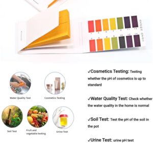 Walfront 1 Set 80 Strips PH Test Paper, Strips Full Range pH Alkaline Acid 1-14 Test Paper Water Litmus Testing Kit, Ph, Conductivity And Tds Meters