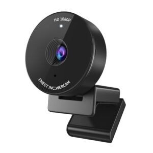 emeet c950 webcam for pc, 1080p webcam with microphone&privacy cover, auto light correction, 70° fov for personal use, plug&play web cam protect data, perfect for office professionals&remote workers