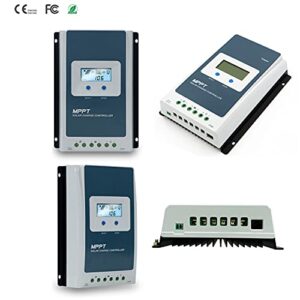 Aleyfeng EPever MPPT 30A Solar Charge Controller,Solar Panel Regulator 12V/24V Auto Negative Grounded, with LCD for Lead-Acid Lithium Battery (tracer3210an)