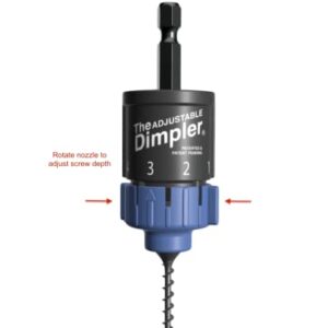 Adjustable DIMPLER ® Drywall Bit - Perfect for Converting Electric and Impact Drills into a Drywall and Deck Screw Gun holds the screw with a Powerful Magnet.