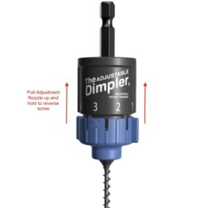 Adjustable DIMPLER ® Drywall Bit - Perfect for Converting Electric and Impact Drills into a Drywall and Deck Screw Gun holds the screw with a Powerful Magnet.