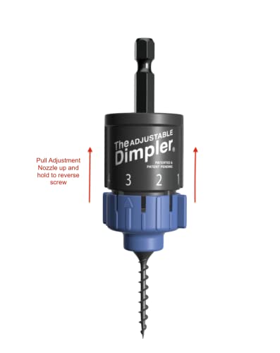 Adjustable DIMPLER ® Drywall Bit - Perfect for Converting Electric and Impact Drills into a Drywall and Deck Screw Gun holds the screw with a Powerful Magnet.