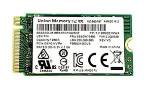 oem union memory 128gb m.2 pci-e nvme ssd internal solid state drive 42mm 2242 form factor m key