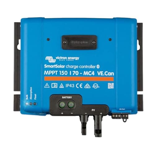 Victron Energy SmartSolar MPPT MC4 VE.Can 150V 70 amp 12/24/36/48-Volt Solar Charge Controller (Bluetooth)