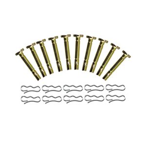 738-04155 shear pins(1/4" x 1-3/4") with clips compatible with craftsman/troy-bilt/yard-man 900 series two-stage snow thrower models, 2007 and after, replaces for 738-04155 714-04040 (10)