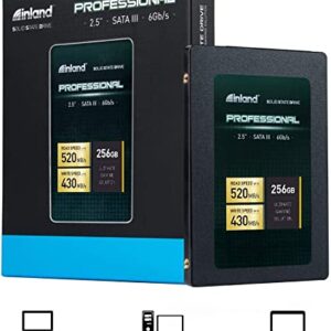 INLAND Professional 3 Pack 256GB SSD SATA III 6Gb/s 2.5" 7mm TLC 3D NAND Internal Solid State Drive (3x256GB)