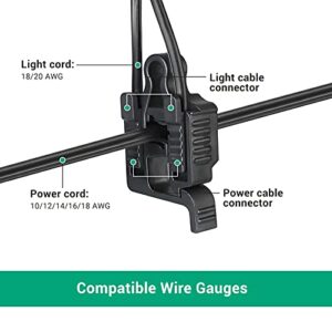 EDISHINE 6-Pack Low Voltage Wire Connector, Landscape Lighting Cable Connectors Waterproof for Landscape Lighting/Pathway Light/Spotlight, 10/12/14/16/18 Gauge Cables Compatible,UL Listed