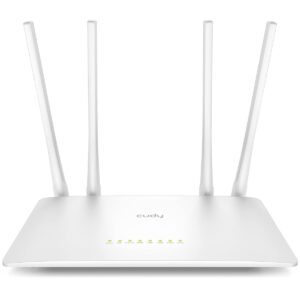 Cudy AC1200 Smart WiFi Router, WiFi Extender, Wireless Access Point, WISP, 5GHz Dual Band Wireless Internet Router, 10/100Mbps LAN, 5 dBi Antennas, VPN, Guest WiFi, AP Mode, WR1200