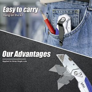 SALI Utility Knife Box Cutter with Rope Cutter Quick Change Blade Mechanism & Aluminum Alloy Handle with 3pcs Extra Blade Heavy Duty Retractable Box Cutter for Cartons