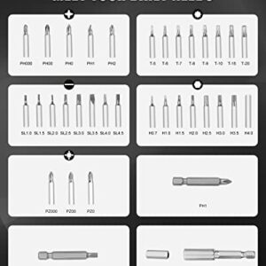 AVID POWER Electric Screwdriver Set, 4V Magnetic Chuck Cordless Power Screwdriver Rechargeable with 37 Accessories, USB Rechargeable Lithium ion Battery, Dual LED Lights