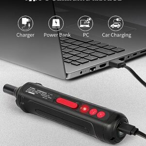 AVID POWER Electric Screwdriver Set, 4V Magnetic Chuck Cordless Power Screwdriver Rechargeable with 37 Accessories, USB Rechargeable Lithium ion Battery, Dual LED Lights