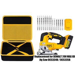 Khanka Hard Storage Case Replacement for DEWALT 20V MAX XR Jig Saw DCS334B / DCS335B, Case only