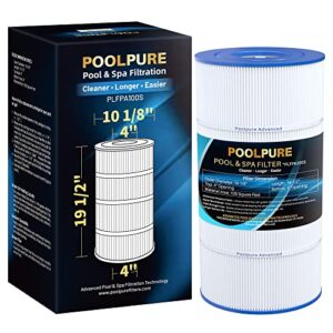 poolpure pa100s pool filter replaces hayward swimclear c100s, cx100xre, pa100s, ultral-d3, 100 sq.ft filter cartridge